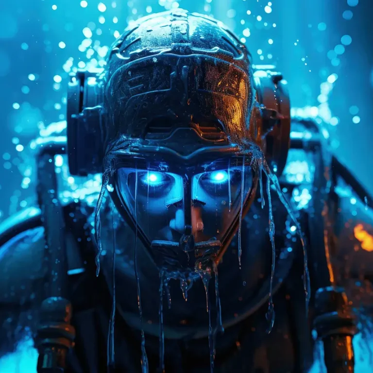 futuristic representation water diver